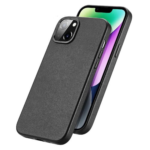 Dux Ducis Étui Pour Iphone 14 Protection Ultra-Mince De La Lentille Charge Sans Fil Étui De Téléphone Portable Étuis De Téléphone Couleur Solide Étui De Protection Anti-Empreintes Digitales - Noir