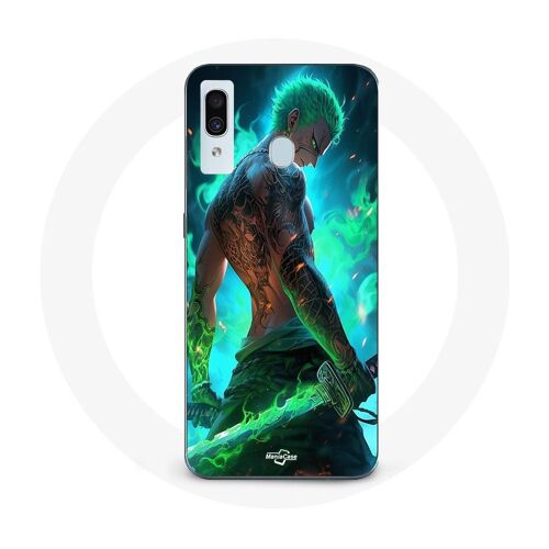 Coque Samsung Galaxy A30 One Piece Zoro 3d Manga Anime Fanart