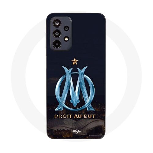 Coque Samsung Galaxy A23 4g Om Logo Bleu Et Dorée Stade