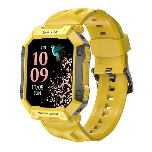 Rainbuvvy Pg333 1,92 Pouces Smartwatch 330mah Surveillance De La Sante 100 + Modes Sportifs Jaune