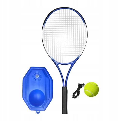 Raquette De Tennis Pour L'entraîneur De Tennis Solo. Boule Et Base Portables De 53 Cm De Diamètre