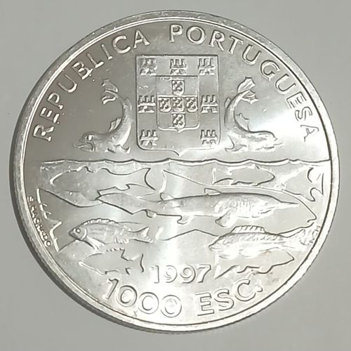 1000 Escudos 1997 Argent Expéditions Océanographiques