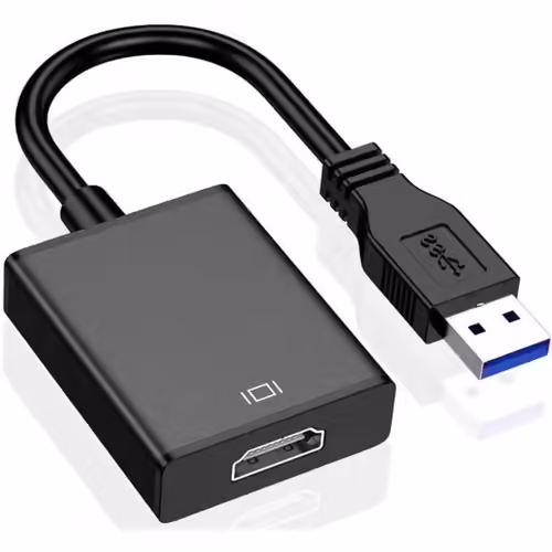 Adaptateur USB vers HDMI 2 en 1 Hub USB Type-C Convertisseur adaptateur USB 3.0/2.0 vers HDMI goodnice