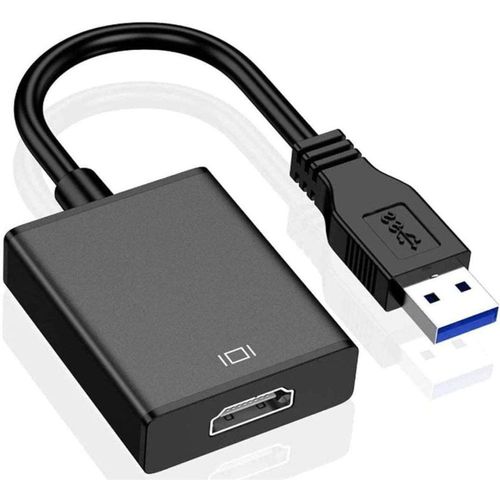 Adaptateur USB vers HDMI 2 en 1 Hub USB Type-C Convertisseur adaptateur USB 3.0/2.0 vers HDMI goodnice
