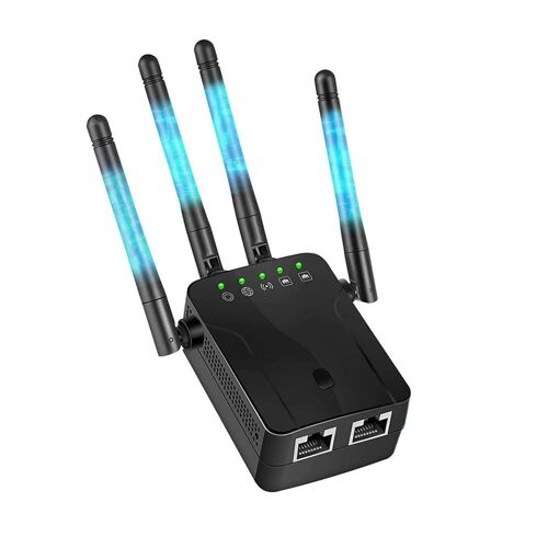 Répéteur WLAN DIWUER 1200 Mbit/s, amplificateur WLAN double antennes 2,4 GHz/5 GHz, goodnice