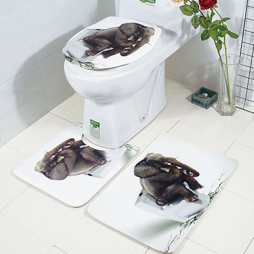 Ensemble de salle de bain Heheja Mode, ensemble de tapis de bain, 3 pièces, tapis de salle de bain, toilettes goodnice