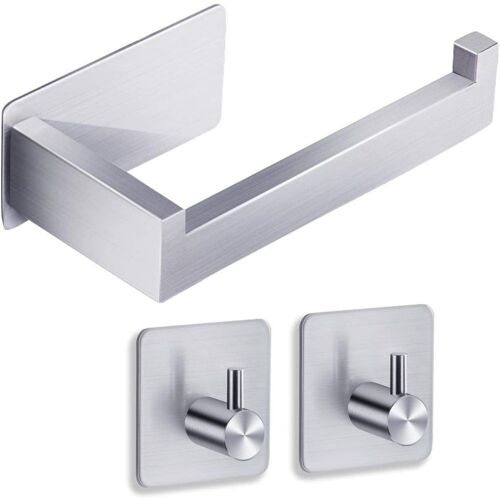 Porte-papier toilette autocollant : inox sans perçage goodnice