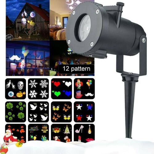 Projecteur Laser Led De Noël, Lampe De Projection De Paysage Extérieur, Effet De Lumière Goodnice