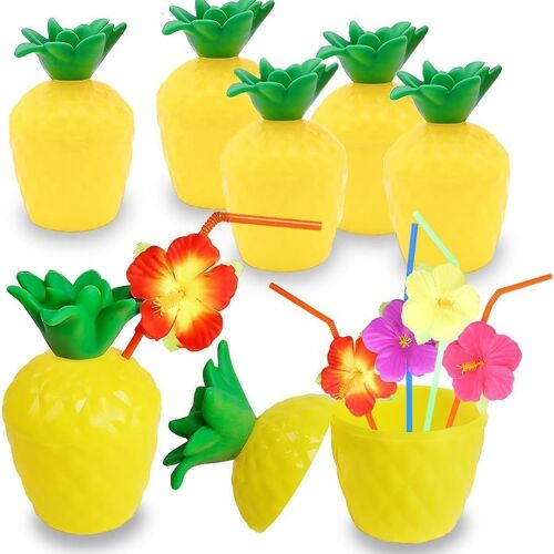 Le gobelet ananas en plastique de 12 pièces convient pour l'été goodnice
