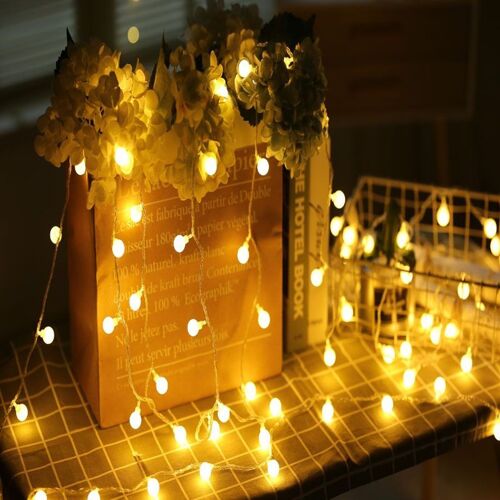 Couronne Lumineuse Électrique, Boule De Couronne Led 8 Modes D'éclairage, Blanc Chaud Goodnice