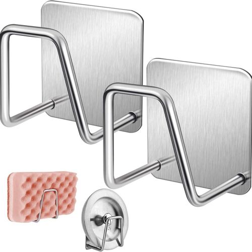 Support Éponge Adhésif Support Éponge Support Éponge Évier De Cuisine Perforé Goodnice