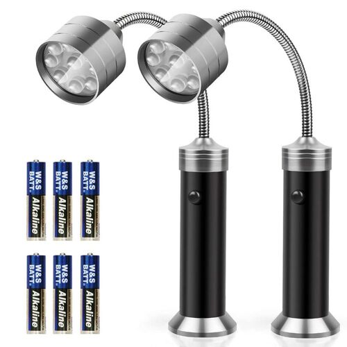 Lampe de gril 2 pièces, lampe de gril magnétique, éclairage de gril des deux côtés, lumière de barbecue à 9 LED goodnice