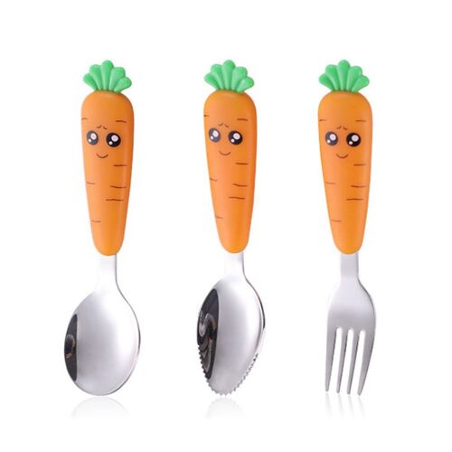 Cuillères, Fourchettes Et Grattoirs À Boue Pour Enfants En Forme De Carotte Goodnice