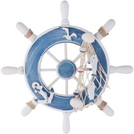 Filet De Pêche Décoratif 2x1.5m Avec Accessoires Nautiques (Voiliers, Ancres, Coquillages) - Décoration Murale Style Bord De Mer - 10