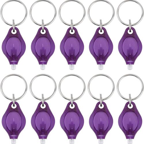 10 Pcs Mini Led Porte-Clés Lumières - Bill Validator En Violet Goodnice