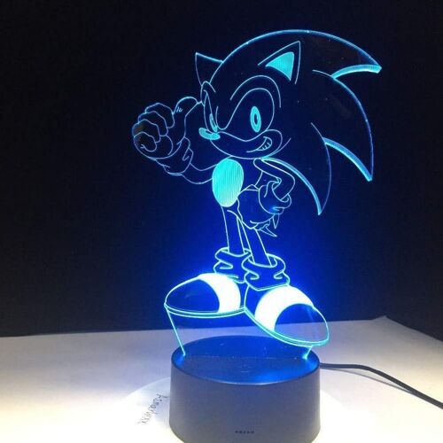 Lampe De Table Led Sonic 3d - Veilleuse Usb Cadeau Pour Enfants Goodnice