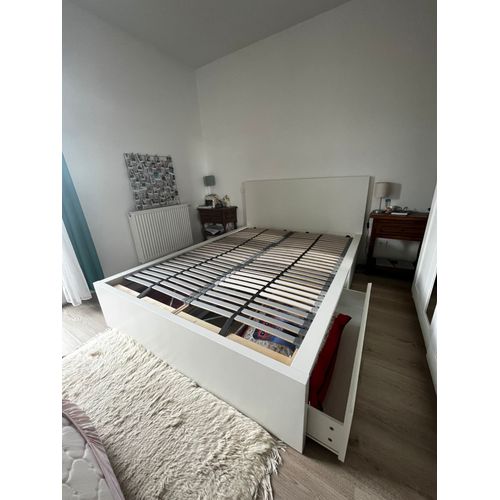 Lit + Sommier 140x200 + 4 Tiroirs