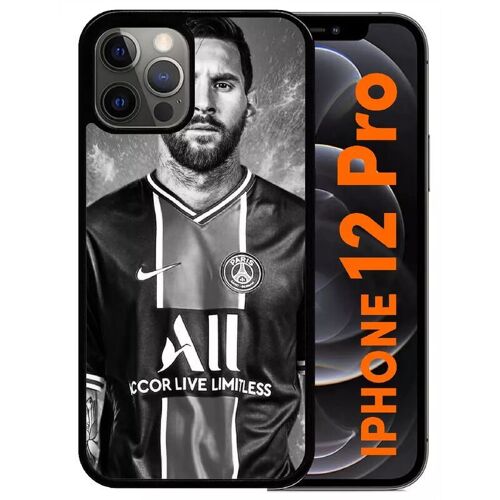 Coque Pour Iphone 12 Pro - Messi Psg Monochrome - Noir