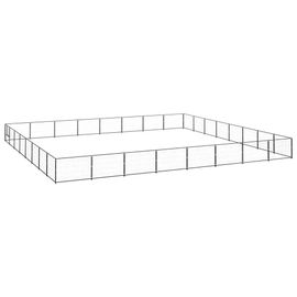 Vidaxl Chenil Noir 64 M² Acier