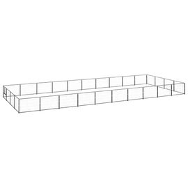 Vidaxl Chenil Noir 40 M² Acier