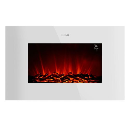 Cheminée murale électrique décorative Cecotec ReadyWarm 3590 Flames Connected Blanc 1000 - 2000 W