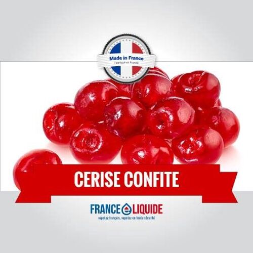 E-liquide arôme cerise confite 17MG 10ml 50% PG / 50% VG fabriqué en France