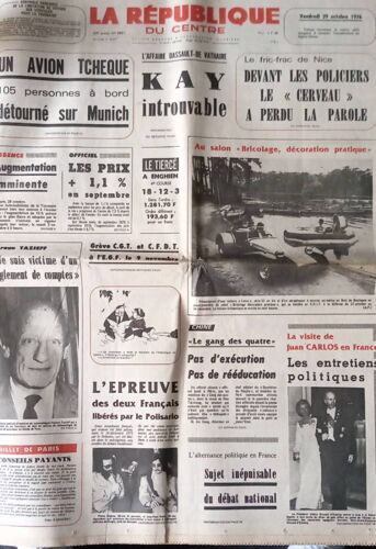 La République Du Centre 29 Octobre 1976