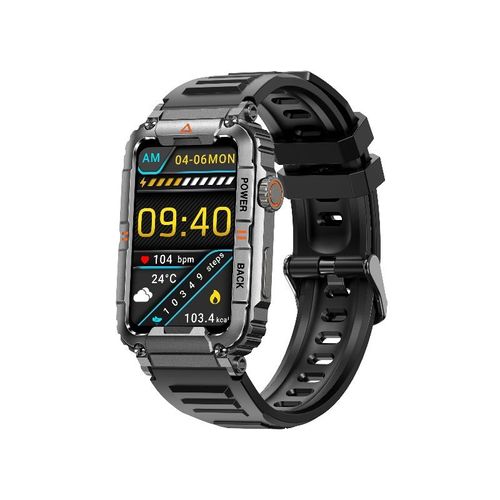 Rainbuvvy Kr88 Smartwatch 1,57 Pouces 107 Modes De Mouvement Ip67 Etanche Bluetooth Appel Surveillance Frequence Cardiaque Surveillance Du Sommeil Tracker Sante Step 270mah Noir