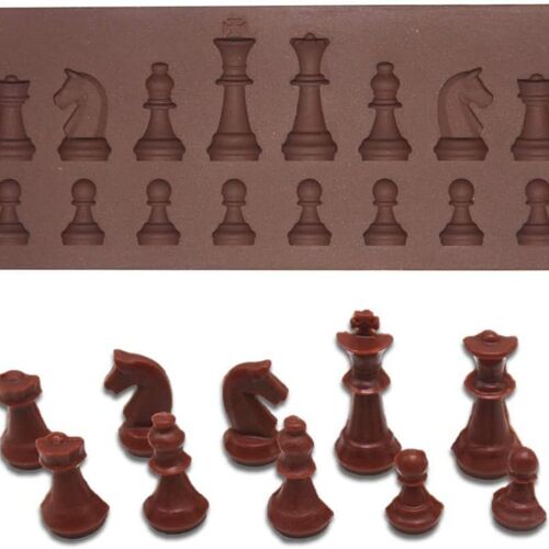 Moule À Chocolat En Silicone À 16 Cavités, Moules À Chocolat, Moule D'échecs Pour Bricolage, Chocolat P Goodnice