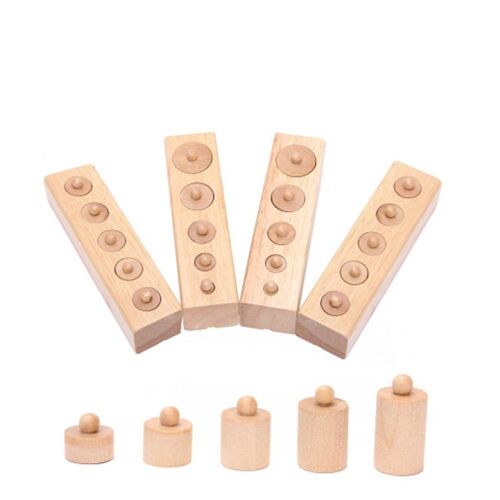 Pixnor Jouet Éducatif En Bois Montessori Cylindre Douille Plus Tôt Klb