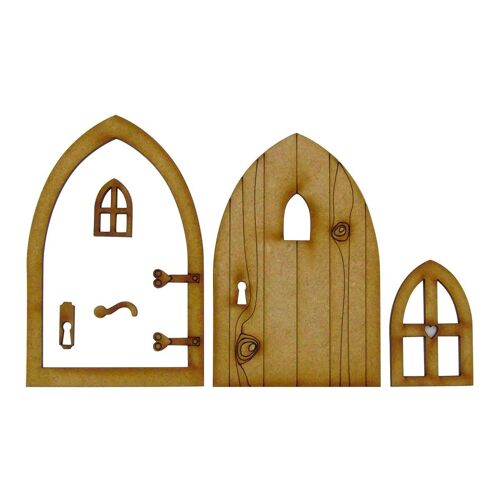 Maison De Campagne, Kit De Bricolage De Porte De Conte De Fées 3d, Accessoires De Maison De Poupée, Maison De Campagne De Conte De Fées En Bois Goodnice