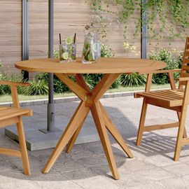 Prolenta Premium - Table De Jardin Ronde Ø85x75 Cm Bois D'acacia Solide