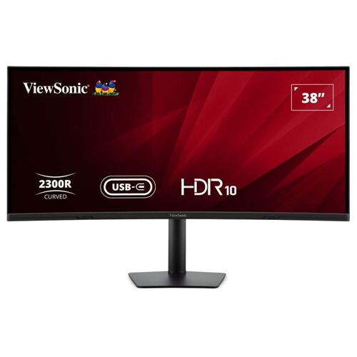 ViewSonic VA3820C - Écran LED - incurvé - 38" (37.5" visualisable) - 3840 x 1600 UWQHD+ @ 75 Hz - IPS - 300 cd/m² - 2000:1 - HDR10 - 4.785 ms - HDMI, DisplayPort - haut-parleurs