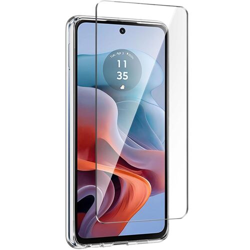 Protection Écran Complet Vitre En Verre Trempé Full Cover Noir Pour Motorola Moto G24 - Xeptio