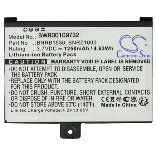 vhbw Batterie compatible avec Barnes & Noble BNRZ100, Nook Classic, Nook, 005, BNRV100 liseuse e-book reader (1250mAh, 3,7V, Li-ion)