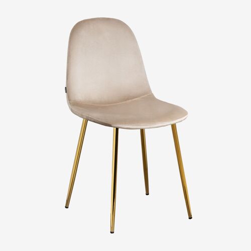 Chaise de salle à manger rembourrée Glamm Doré