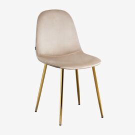 Chaise de salle à manger rembourrée Glamm Doré