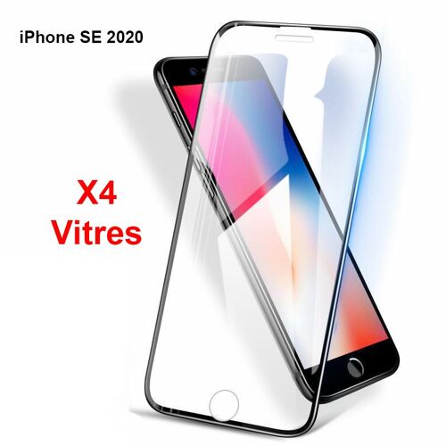 Vitre De Protection Intégrale En Verre Trempé Pour Iphone Se 2020 - Lot De 4