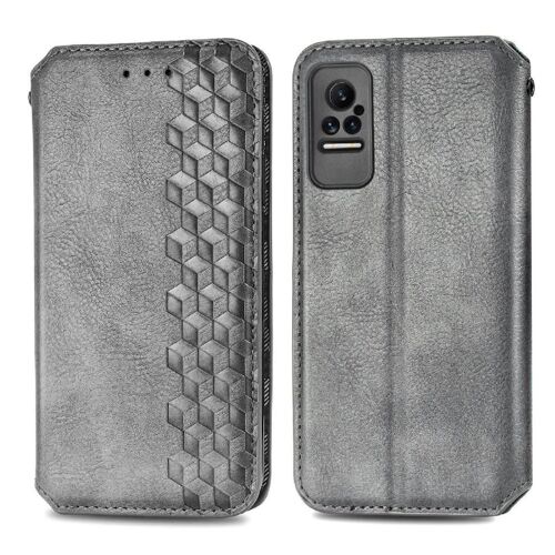 Étui Pour Xiaomi Civi Couverture Rabotant Fonction Portefeuille Affaires Exquises Étui En Cuir Conception De Mode - Gris