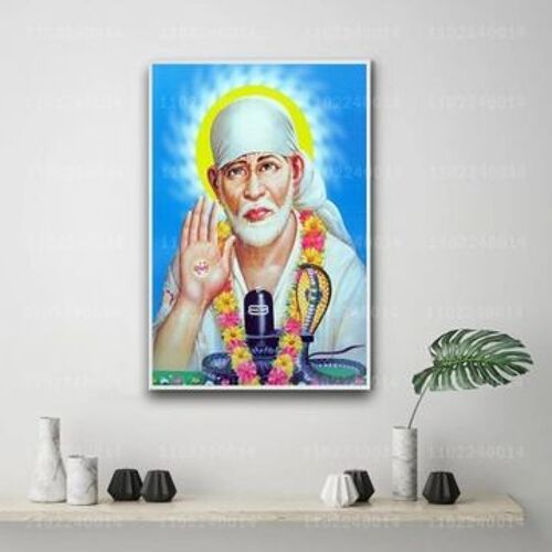 Affiche en toile Sai Baba, affiches d¿¿coratives pour,mpression murale Poster pour salon chambre ¿¿ coucher d¿¿cor sans cadre(30*40cm)