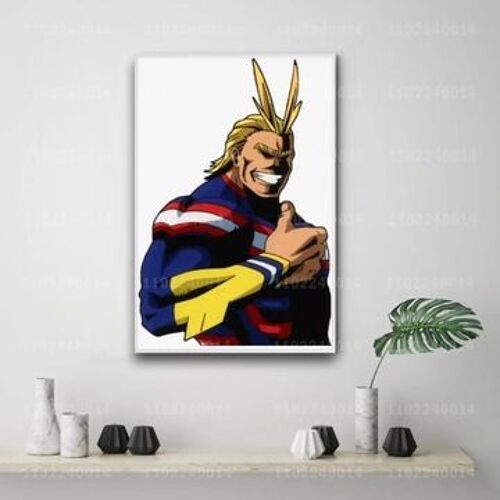 Anime Academia All may dessin anim¿¿ d affiche en toile,mpression murale Poster pour salon chambre ¿¿ coucher d¿¿cor sans cadre(30*40cm)