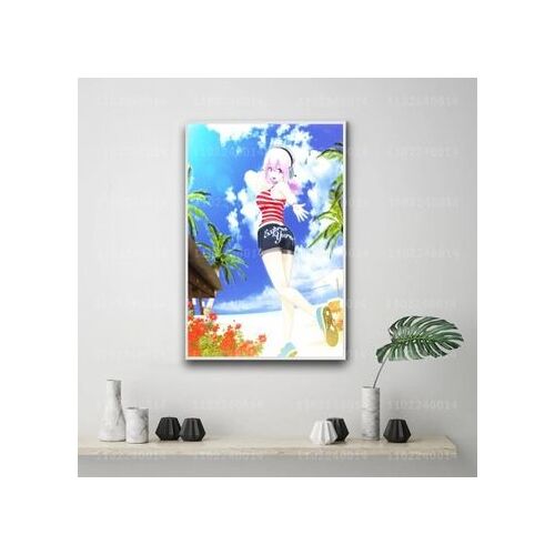 Affiche en toile d¿¿corative de dessin anim¿¿ Super Sonico,mpression murale Poster pour salon chambre ¿¿ coucher d¿¿cor sans cadre(30*40cm)