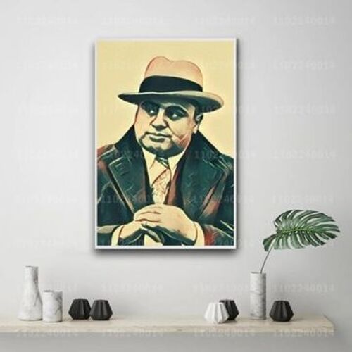 Affiche en toile Al Capone, affiches d¿¿coratives pour,mpression murale Poster pour salon chambre ¿¿ coucher d¿¿cor sans cadre(30*40cm)