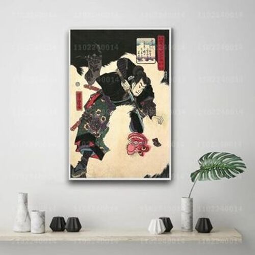 Affiche en toile Utagawa kuniyoshi peintre d¿¿coratif,mpression murale Poster pour salon chambre ¿¿ coucher d¿¿cor sans cadre(30*40cm)