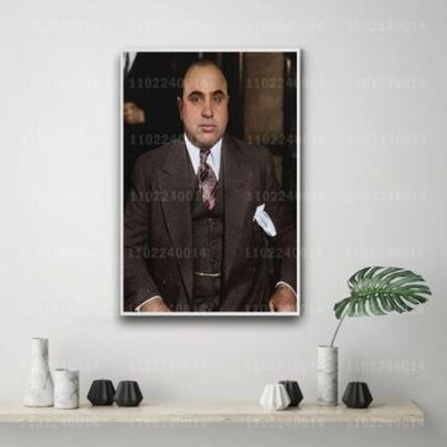 Affiche en toile Al Capone, affiches d¿¿coratives pour,mpression murale Poster pour salon chambre ¿¿ coucher d¿¿cor sans cadre(30*40cm)