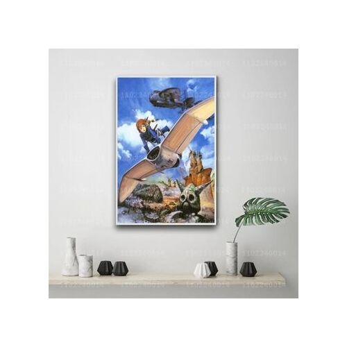 Affiche dessin anim¿¿ Nausicaa sur toile pla d¿¿coratif,mpression murale Poster pour salon chambre ¿¿ coucher d¿¿cor sans cadre(30*40cm)