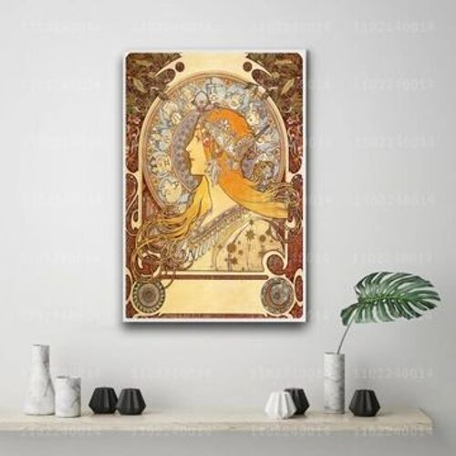 Affiche en toile Affiche Mucha affiches d¿¿coratives,mpression murale Poster pour salon chambre ¿¿ coucher d¿¿cor sans cadre(30*40cm)