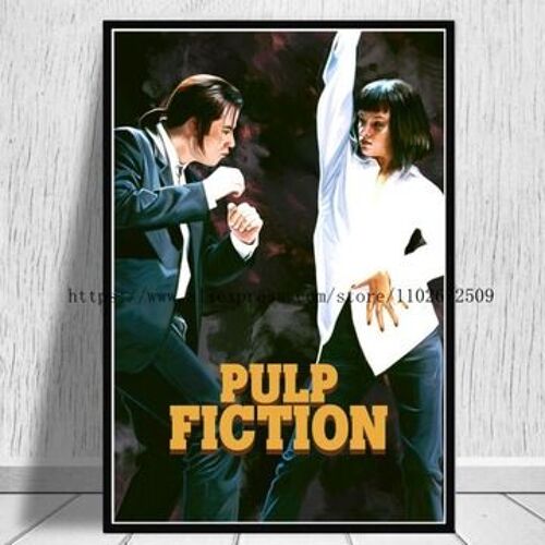 Pulp Fiction toile affiche affiches toile mala,mpression murale Poster pour salon chambre ¿¿ coucher d¿¿cor sans cadre(30*40cm)