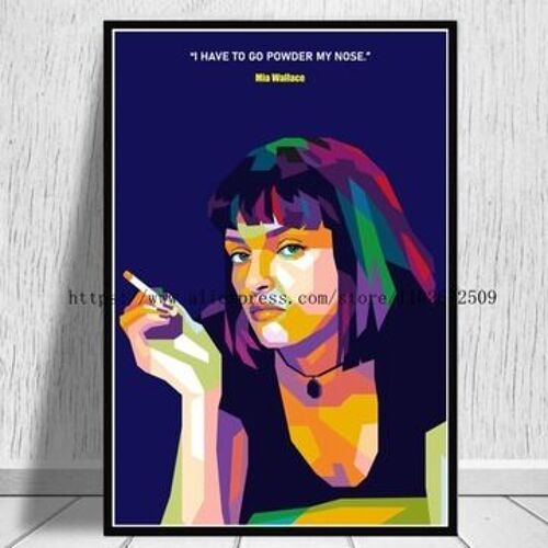 Pulp Fiction toile affiche affiches toile mala,mpression murale Poster pour salon chambre ¿¿ coucher d¿¿cor sans cadre(30*40cm)
