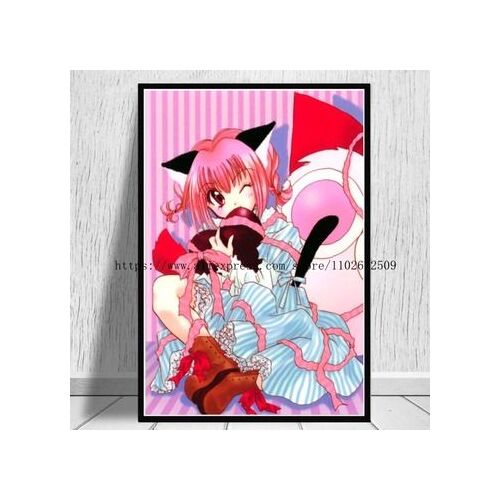Affiche Tokyo Mew Mew Anime sur toile,mpression murale Poster pour salon chambre ¿¿ coucher d¿¿cor sans cadre(30*40cm)